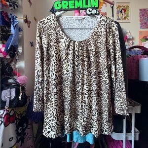 Allison Daley Animal Print Blouse